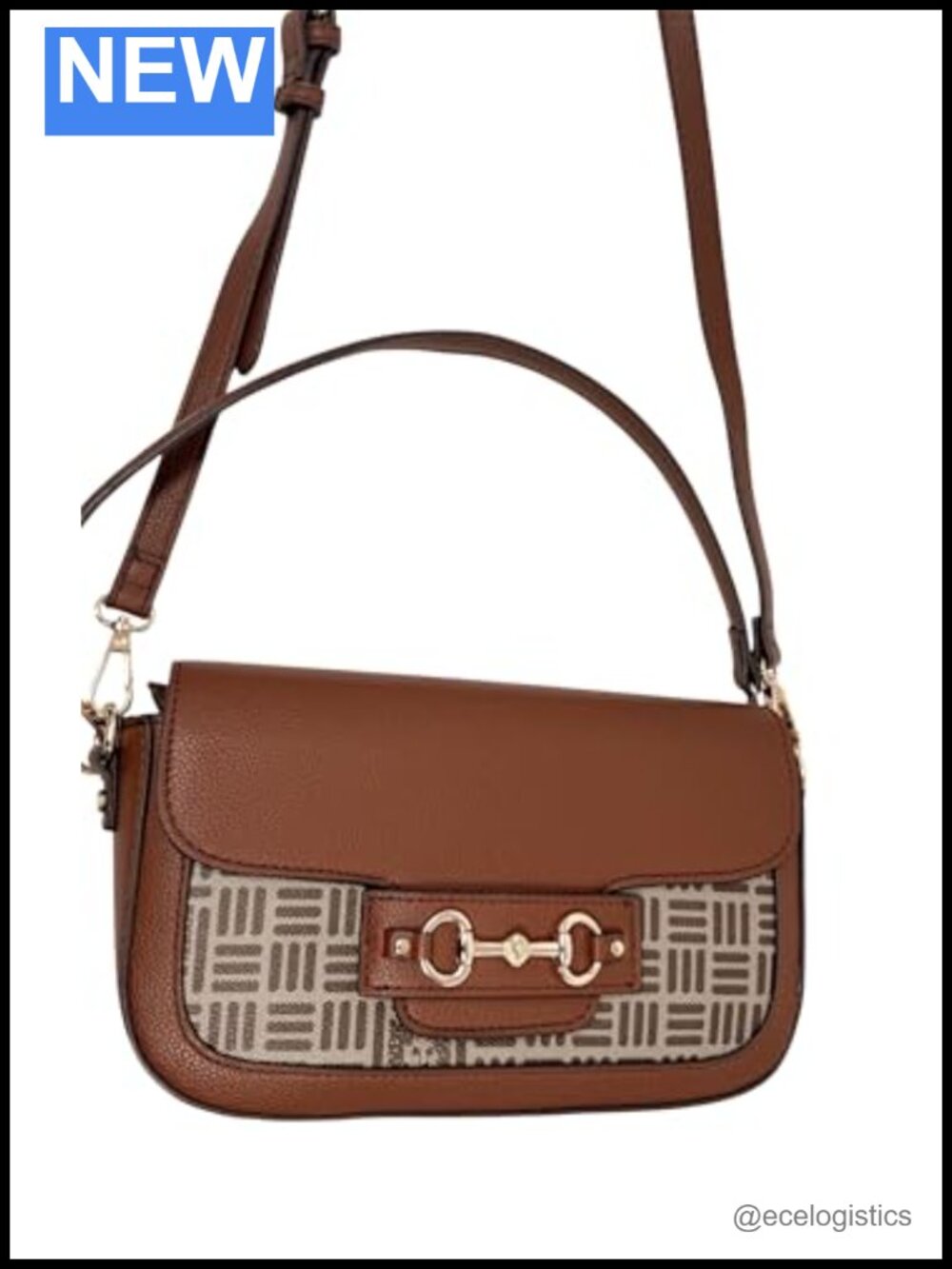 Faux Leather Mini Crossbody with Belted Detailing